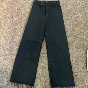 black flare jeans
